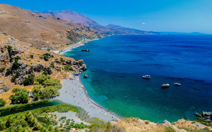 Kreta tips huurauto Preveli strand