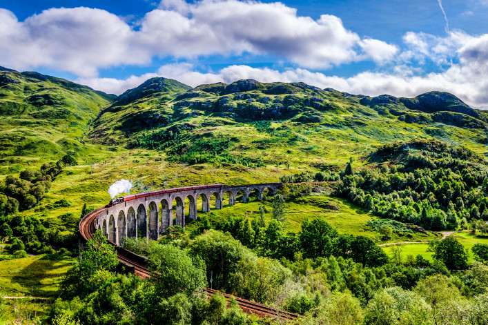 Glenfinnan viaduct in Schotland
