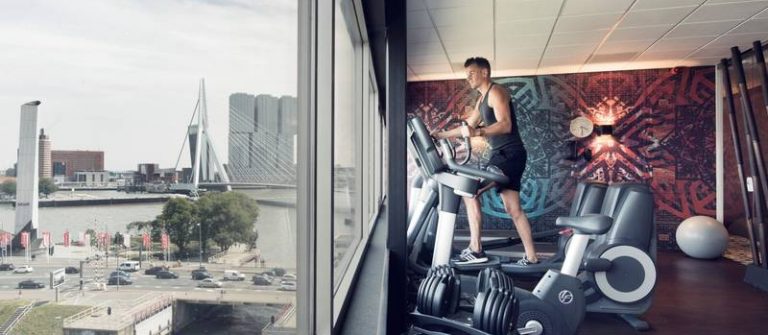 De fitness van het Mainport Hotel in Rotterdam