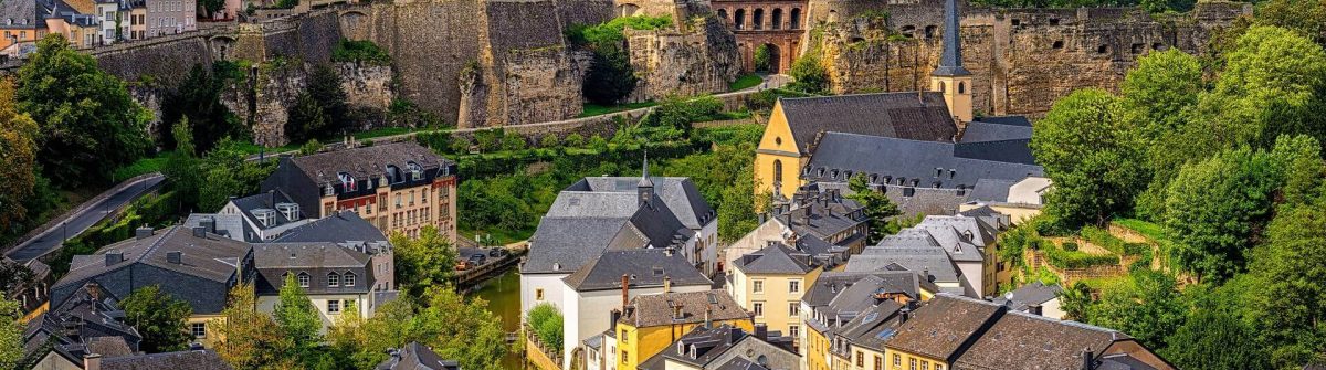 Luxemburg Stad vanuit de lucht